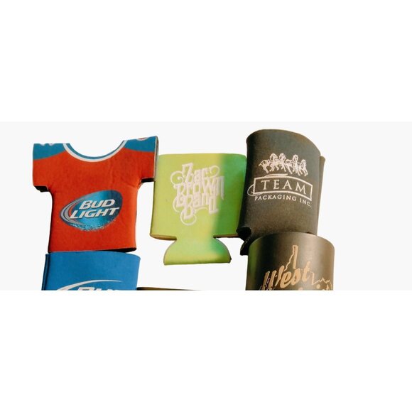 Can Coolers Koozie Soda Pop Beer Neoprene Mixed Colors Brands Lot 7 - Picture 2 of 2